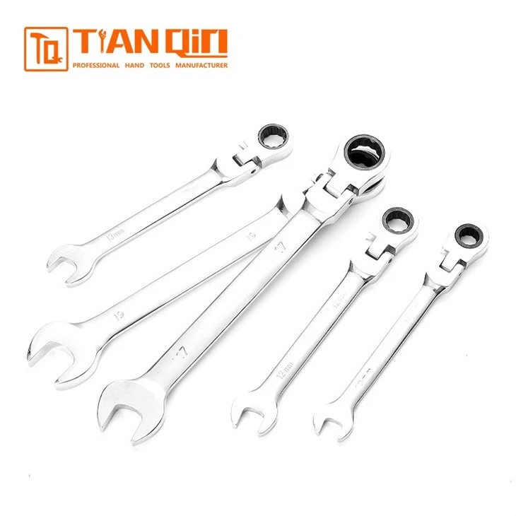 7 PCS Hardbound Fixed Head Combination Ratchet Spanner Set suppliers